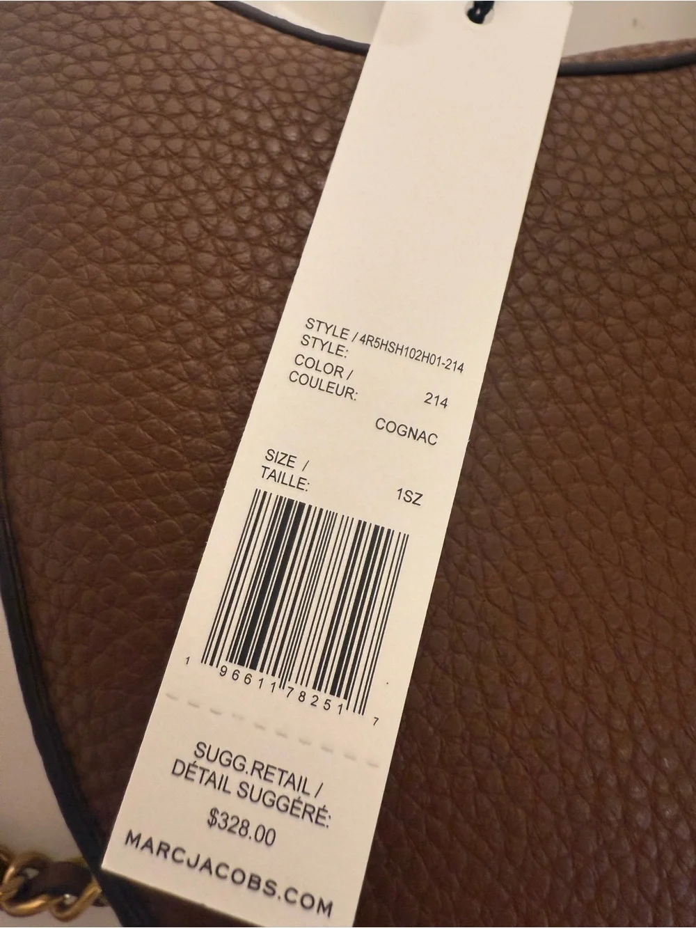 NWT Marc Jacobs small crescent bag - cognac